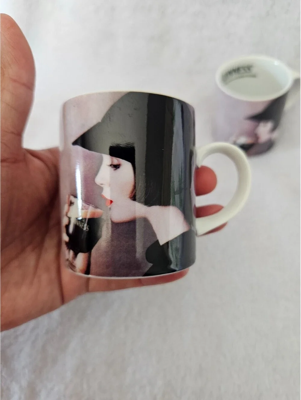 (2pc) New Guinness Cappuccino Mini Mugs Cups Classic Woman 2.5